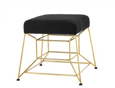 4251287745931 - Luxus Sitz Hocker Gold Finish 52 x 52 x H 46 cm - Luxus Kollektion