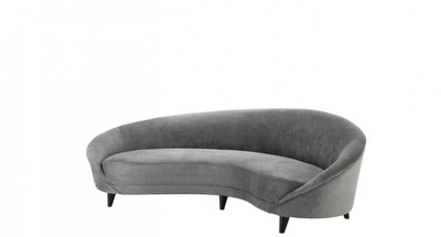 4251287746051 - Luxus Sofa Hellgrau gebogen - Luxus Hotel MÃ¶bel