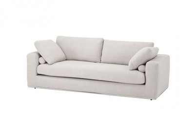 4251287746143 - Luxus Sofa Panama Natural mit poliertem Stahl Sockel - Luxus Kollektion