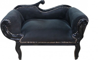 4251287746204 - Barock Hunde & Katzen Chaiselongue Sofa Schwarz Schwarz Hundebett & Katzenbett - Limited Edition 4251287746204 - Barock Hunde & Katzen Chaiselongue Sofa Schwarz Schwarz Hundebett & Katzenbett - Limited Edition