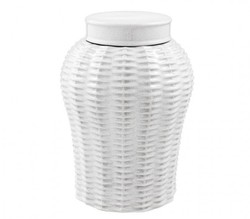 4251287746389 - Designer Keramik Vase mit Deckel WeiÃ Durchmesser 26 x H 365 cm - Luxus Vase