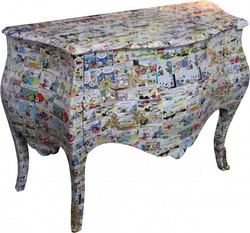 4251287746716 - Barock Kommode Comic Design 130 cm Mod3 - Handgefertigt aus Massivholz - Limited Edition 4251287746716 - Barock Kommode Comic Design 130 cm Mod3 - Handgefertigt aus Massivholz - Limited Edition