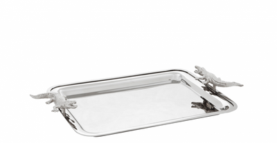 4251287746860 - Luxus Designer Krokodil Tablett 51 x 38 x H 6 cm - Luxus Kollektion