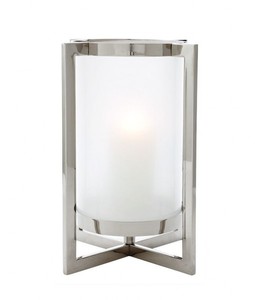 4251287747256 - Luxus Windlicht   Kerzenleuchter Nickel Finish 36 x H 46 cm - Luxus Accessoires