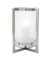 4251287747256 - Luxus Windlicht   Kerzenleuchter Nickel Finish 36 x H 46 cm - Luxus Accessoires