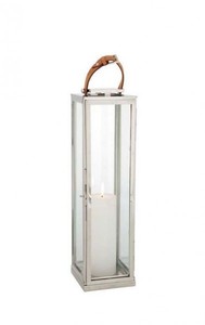 4251287747928 - Designer Deco Laterne Nickel Finish 19 x 19 x H 70 cm - Luxus QualitÃ¤t