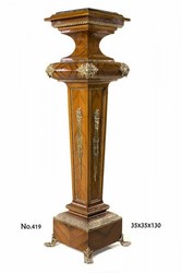 4251287749113 - Barock SÃ¤ule mit Marmorbesatz 35 x 35 x H 130 cm - Luxus SÃ¤ule