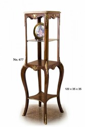 4251287749168 - Barock Beistelltisch mit Marmorplatte 35 x 35 x H 120 cm - Luxus Beistelltisch