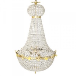 4251287751857 - Luxus Barock Decken HÃ¤ngeleuchte 60 x H 110 cm - Glas   Gold