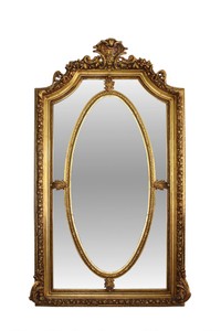 4251287756838 - Spiegel Gold 115 x H 215 cm - Barock Wohnzimmerspiegel