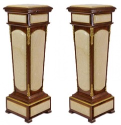 4251287702385 - Barock Säulen Set Mahagoni Creme mit Marmorbesatz (2 Stk) Interior 4251287702385 - Barock Säulen Set Mahagoni Creme mit Marmorbesatz (2 Stk) Interior