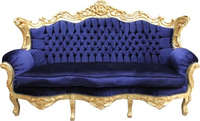 4251287757705 - Barock Sofa Master Royal Blau Gold - Wohnzimmer Möbel Couch Lounge 4251287757705 - Barock Sofa Master Royal Blau Gold - Wohnzimmer Möbel Couch Lounge