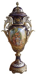 4251287758528 - Luxus Barock Porzellan Vase mit Deckel H 126 cm - Limited Edition