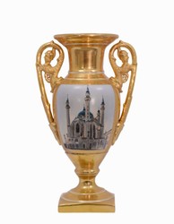 4251287758665 - Luxus Barock Porzellan Vase mit 2 Griffen H 353 cm - Hotel Vase