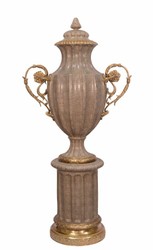 4251287758696 - Barock Porzellan Vase auf Sockel - Barock Dekoration