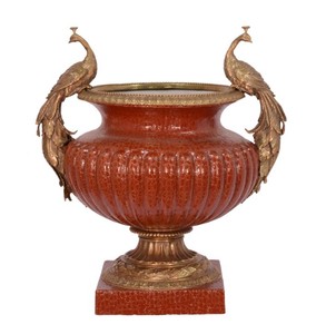 4251287758733 - Luxus Porzellan Vase mit 2 Griffen H 488 cm - Barock Vase