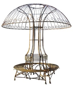 4251287760835 - Bank mit Sonnenblende Durchmesser 268 x H 27m - Luxus GartenmÃ¶bel