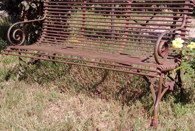 4251287761061 - Schmiedeeisen 3er Gartenbank - Gartenbank mit Klauenbeine