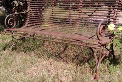 4251287761061 - Schmiedeeisen 3er Gartenbank - Gartenbank mit Klauenbeine