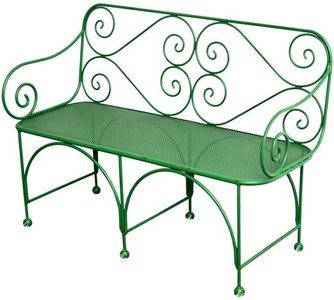 4251287760484 - Gartenbank mit perforirter SitzflÃ¤che - Art Deco GartenmÃ¶bel