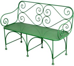 4251287760484 - Gartenbank mit perforirter SitzflÃ¤che - Art Deco GartenmÃ¶bel