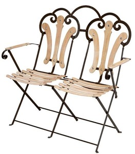 4251287760491 - Terrassen Balkon Gartenbank - Klappbare 2er Bank