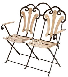 4251287760491 - Terrassen Balkon Gartenbank - Klappbare 2er Bank