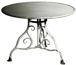 4251287760514 - Schmiedeeisen Gartentisch Durchmesser 100 x H 70 cm - Vintage Tisch