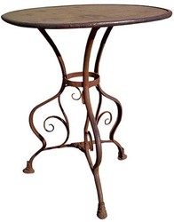 4251287760538 - Gartentisch Rost Durchmesser 60 x H 70 cm - GartenmÃ¶bel