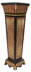 4251287761436 - Prunkvolle groÃe Barock SÃ¤ule Boulle mit Marmorplatte