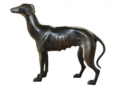 4251287761474 - Metall Figur Windhund Weibchen H 29 cm B 33 cm T 8 cm - Massive Skulptur - Edel & Prunkvoll