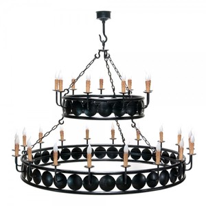 4251287761504 - Barock Schmiedeeisen Kronleuchter 27-Flammig HÃ¤ngeleuchte LÃ¼ster HÃ¤ngelampe Deckenlampe Burg Schloss Leuchter