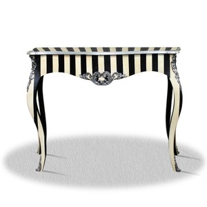 4251287761535 - Barock Konsole Schwarz WeiÃ Silber 100 x 40 x H 85 cm - Luxus MÃ¶bel