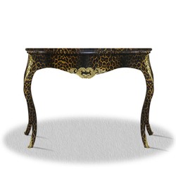4251287761542 - Barock Konsole Leopard Gold 100 x 40 x H 85 cm - Luxus MÃ¶bel