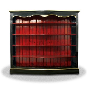 4251287761603 - Wohnzimmerschrank Schwarz Rot Gold - Barock Schrank