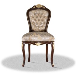 4251287761979 - Barock Esszimmerstuhl Braun Gold Silber - Antik Stil MÃ¶bel