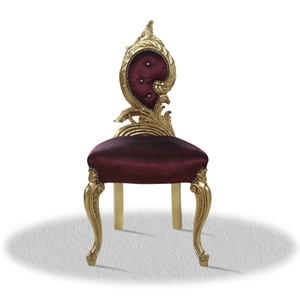4251287762013 - Barock Salonstuhl Gold Bordeaux Rot 55 x 45 x H 100 cm - Limited Edition 4251287762013 - Barock Salonstuhl Gold Bordeaux Rot 55 x 45 x H 100 cm - Limited Edition