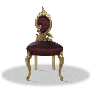 4251287762020 - Barock Salonstuhl Gold Bordeaux Rot 55 x 45 x H 100 cm - Luxus Edition
