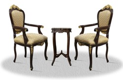 4251287762204 - Barock Esszimmerstuhl Set mit Beistelltisch - Barock MÃ¶bel