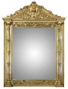 4251287762488 - Barock Wandspiegel Gold 130 x H 210 cm - Hotel MÃ¶bel Spiegel