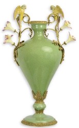4251287762556 - Luxus Porzellan Vase mit 2 Griffen H 555 cm - Limited Edition