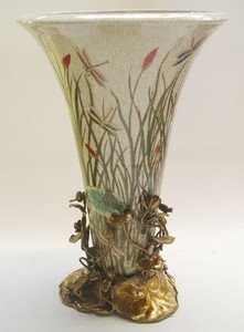 4251287762747 - Porzellan Messing Vase H 46 cm - Limited Edition
