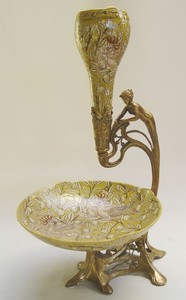 4251287762785 - Barock Porzellan Schale mit Blumenvase - Luxus Restaurant Kollektion