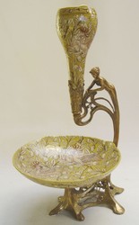 4251287762785 - Barock Porzellan Schale mit Blumenvase - Luxus Restaurant Kollektion