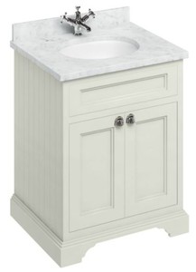 4251287763447 - Luxus Waschschrank   Waschtisch mit Marmorplatte und 2 TÃ¼ren 67 x 55 x H 93 cm