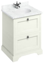 4251287763607 - Waschschrank   Waschtisch mit Marmorplatte und 2 Schubladen - Luxus Edition