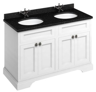 4251287763782 - Doppel Waschschrank   Waschtisch mit Granitplatte und 4 TÃ¼ren - Hotel MÃ¶bel