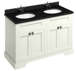 4251287763775 - Doppel Waschschrank   Waschtisch mit Granitplatte und 4 TÃ¼ren - Hotel MÃ¶bel