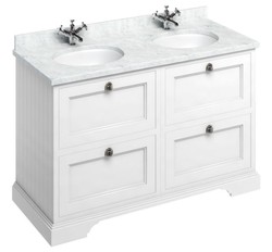 4251287763812 - Doppel Waschschrank   Waschtisch mit Marmorplatte und 4 Schubladen - Luxus Kollektion