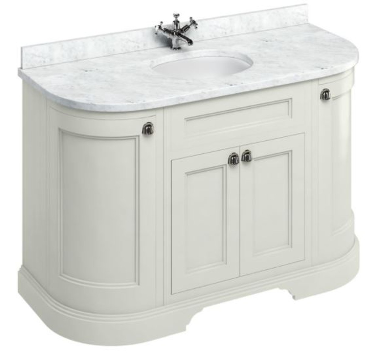 4251287763966 - Waschschrank mit Marmorplatte und 4 TÃ¼ren - Jugendstil Design